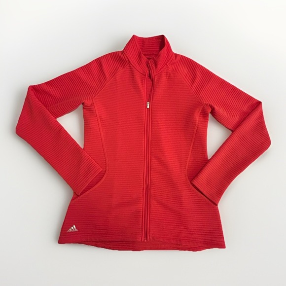 Adidas Golf Coral Full Zip Ladies Jacket Jumper Size M - Picture 1 of 5